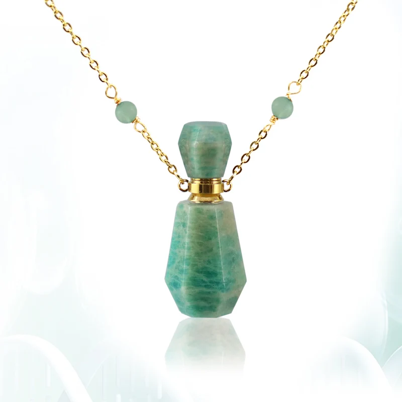 1PC Perfume Bottle Multi-Kind Natural Stone Essential Oil Bottles White Quartz Amazonite Necklace Women
1PC Perfume Bottle Multi-Kind Natural Stone Essential Oil Bottles White Quartz Amazonite Necklace Women