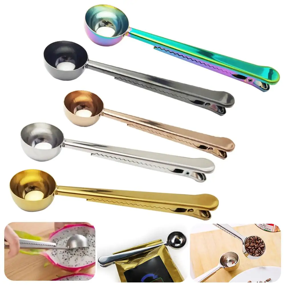 Stainless Steel Coffee Spoon Sealing Clip Kitchen Gold Accessories Recipient Cafe Expresso Cucharilla Decoration
Stainless Steel Coffee Spoon Sealing Clip Kitchen Gold Accessories Recipient Cafe Expresso Cucharilla Decoration