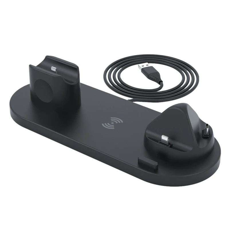 NEW-4 in 1 Portable Wireless Fast Charger Station Multi-Function Wireless Earphone Charging Stand USB Charging Dock
NEW-4 in 1 Portable Wireless Fast Charger Station Multi-Function Wireless Earphone Charging Stand USB Charging Dock