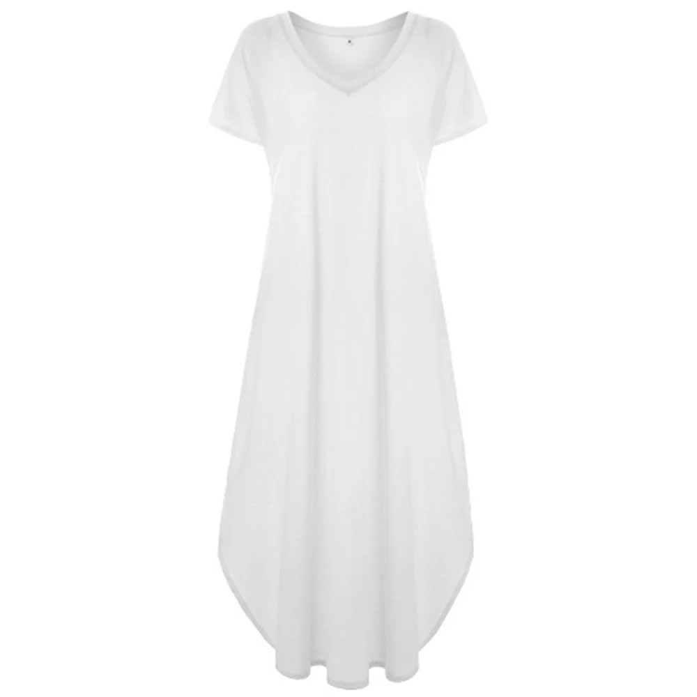 2021 Solid Color Stitching Short-sleeved V-neck Slit Large-length Dress Irregular Beach Long Skirt Slim Dress
2021 Solid Color Stitching Short-sleeved V-neck Slit Large-length Dress Irregular Beach Long Skirt Slim Dress