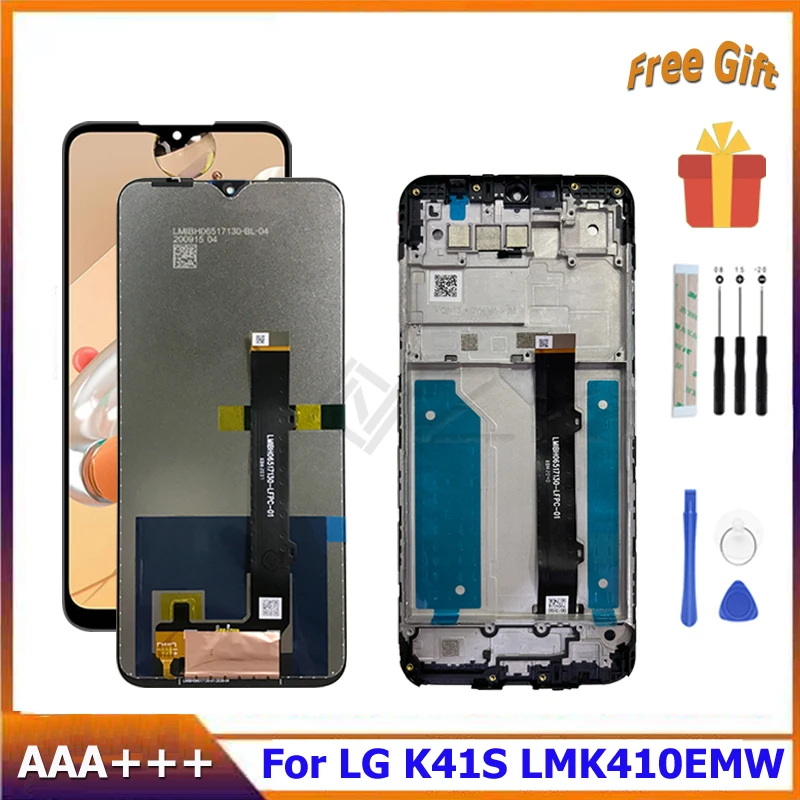 

ЖК-дисплей 6,55 дюйма для LG K41S LM K410, детали для замены ЖК-дисплея LMK410HM LMK410BMW со средней рамкой