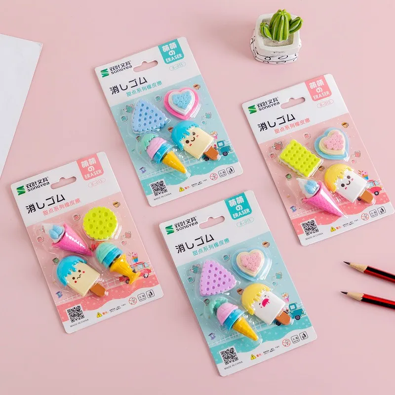 12packs new arrival Kawaii Stationery 2B Pencil Rubber Eraser Student Gift Soft Eraser School Supply bulk 
12packs new arrival Kawaii Stationery 2B Pencil Rubber Eraser Student Gift Soft Eraser School Supply bulk