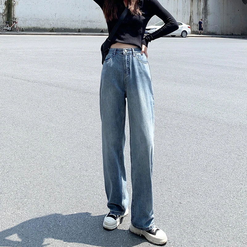 Women Casual Loose Straight Jeans Pant Za High Waist Pocket Femme Floor-length Wide Leg Denim Trouser 2021 Autumn Fashion X-Long
Women Casual Loose Straight Jeans Pant Za High Waist Pocket Femme Floor-length Wide Leg Denim Trouser 2021 Autumn Fashion X-Long