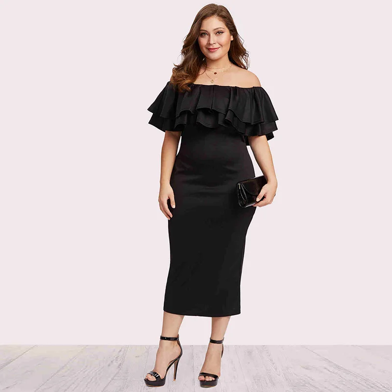 Summer dresses dresses for women casual Collage solid color sexy word shoulder plus size women clothing Dress vintage
Summer dresses dresses for women casual Collage solid color sexy word shoulder plus size women clothing Dress vintage