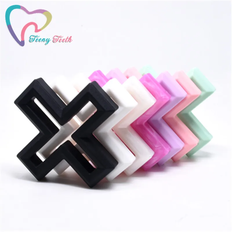 Teeny Teeth 10 PCS Silicone Cross Baby Pendants Handmade DIY Crafts Play Gym Cross Teether Pendant Sensory Toys For Baby
Teeny Teeth 10 PCS Silicone Cross Baby Pendants Handmade DIY Crafts Play Gym Cross Teether Pendant Sensory Toys For Baby