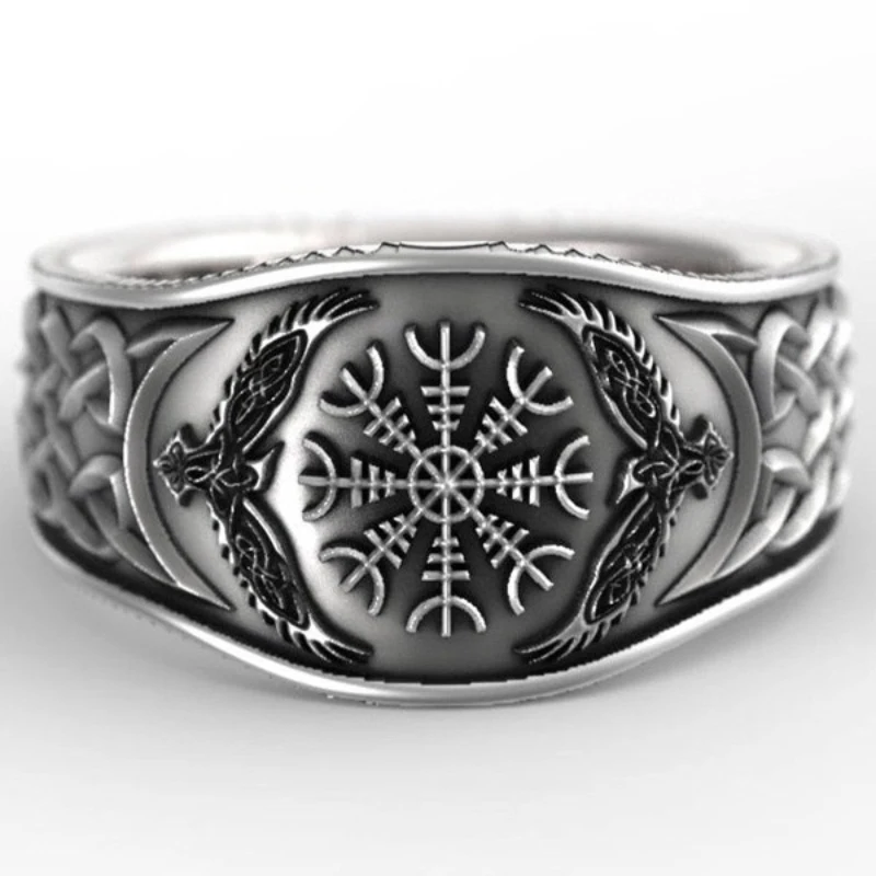 Handmade Vintage Viking Nordic Slavic Pagan Amulet Finger Ring Hip Hop Party Swords Compass Ring Women Men Gift Jewelry
Handmade Vintage Viking Nordic Slavic Pagan Amulet Finger Ring Hip Hop Party Swords Compass Ring Women Men Gift Jewelry
