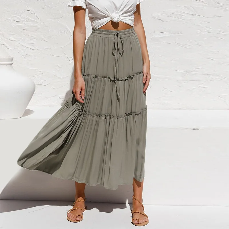 Women's High Waist Slim Cotton and Linen Skirt 2021 Spring Summer New European Style Solid Color Simple Pleated Irregular Skirt
Women's High Waist Slim Cotton and Linen Skirt 2021 Spring Summer New European Style Solid Color Simple Pleated Irregular Skirt