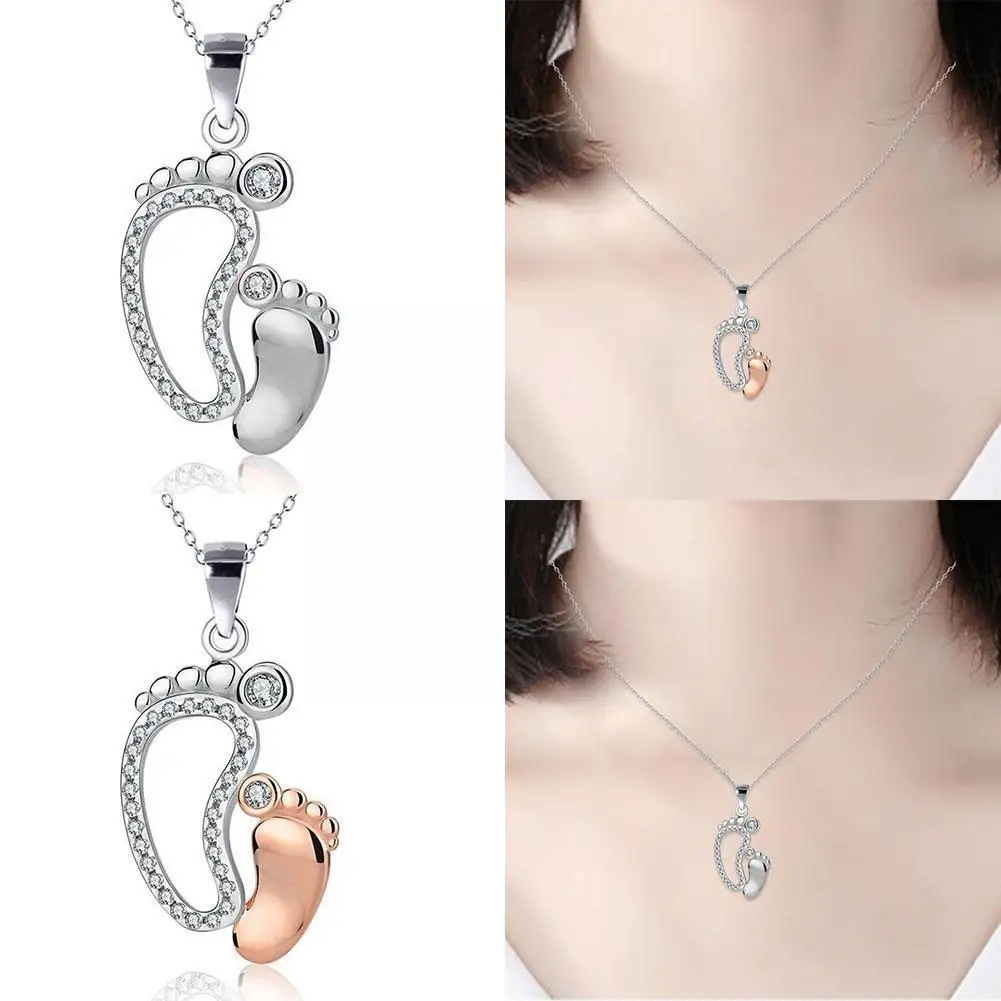 Zirconia Crystal Lovely Feet Pendants Necklaces Baby Women Cute Mother's Link Child Gift Choker Chain Necklaces Jewelry Foo A8Y1
Zirconia Crystal Lovely Feet Pendants Necklaces Baby Women Cute Mother's Link Child Gift Choker Chain Necklaces Jewelry Foo A8Y1