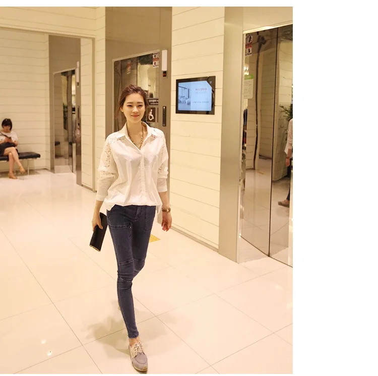 Women's blouses Lace Shirt Long-sleeved Blouse Splicing Comfortable Fashion Casual Lapel Spring and Summer Top
Women's blouses Lace Shirt Long-sleeved Blouse Splicing Comfortable Fashion Casual Lapel Spring and Summer Top