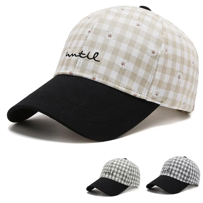 Women Fashion Cotton Flower Letter Embroidery Performance Baseball Cap for Men Plaid Stitching Hip Hop Unisex Adjustable Hats
Women Fashion Cotton Flower Letter Embroidery Performance Baseball Cap for Men Plaid Stitching Hip Hop Unisex Adjustable Hats
