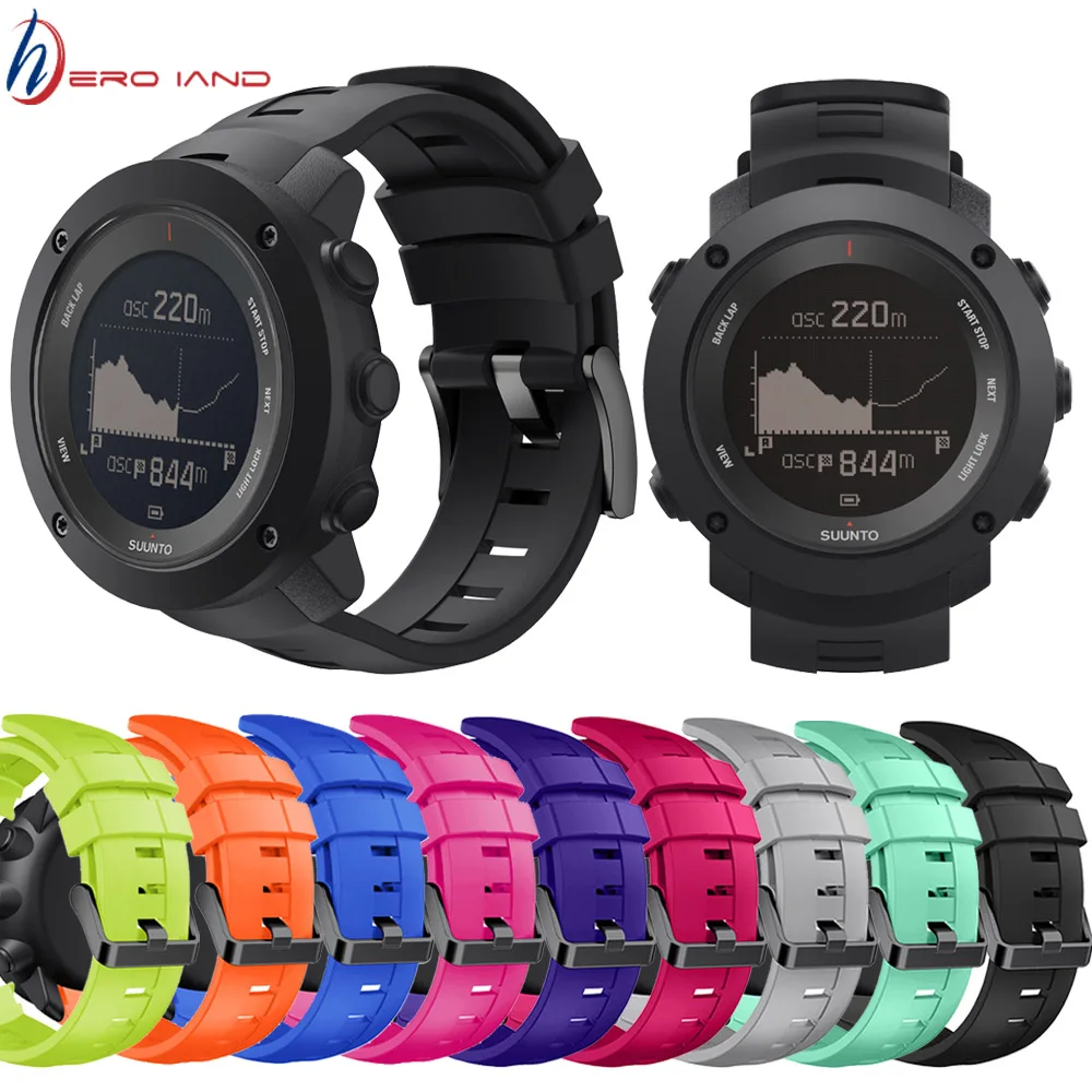 Luxury Rubber Watch Sillicone Replacement Band Strap For SUUNTO AMBIT3 VERTICAL/Spartan/Traverse Alpha Bracelet Watchband Correa
Luxury Rubber Watch Sillicone Replacement Band Strap For SUUNTO AMBIT3 VERTICAL/Spartan/Traverse Alpha Bracelet Watchband Correa