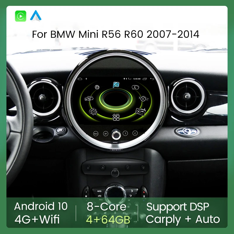 Автомобильный мультимедийный плеер, стерео-система на Android 10,0, с GPS, 9 "экраном, 4 Гб ОЗУ, 64 Гб ПЗУ, для BMW Mini Cooper R56, R60, 2007-2014
Автомобильный мультимедийный плеер, стерео-система на Android 10,0, с GPS, 9 "экраном, 4 Гб ОЗУ, 64 Гб ПЗУ, для BMW Mini Cooper R56, R60, 2007-2014