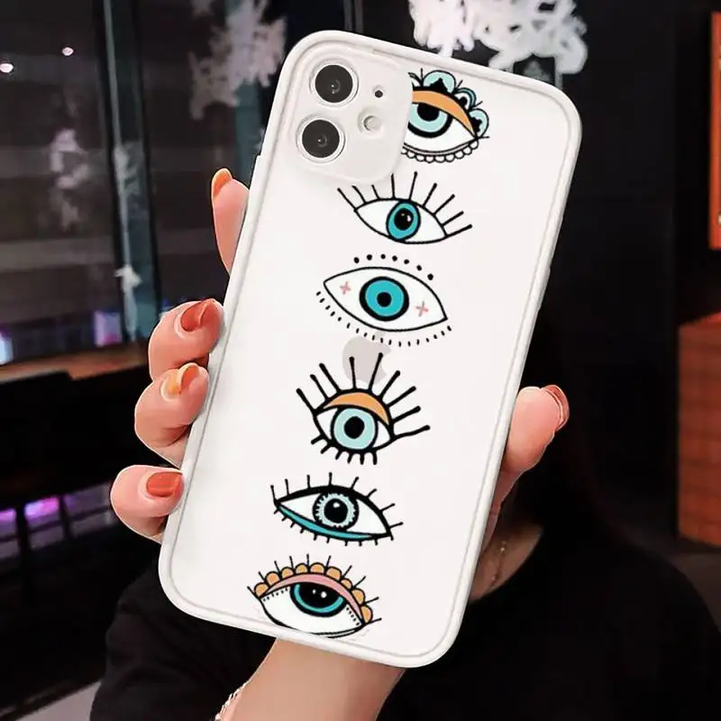 Fashion Evil eye Phone Cases Matte transparent For White iPhone 12 Mini 11 Pro XR XS Max 7 8 Plus X Back Cover
Fashion Evil eye Phone Cases Matte transparent For White iPhone 12 Mini 11 Pro XR XS Max 7 8 Plus X Back Cover