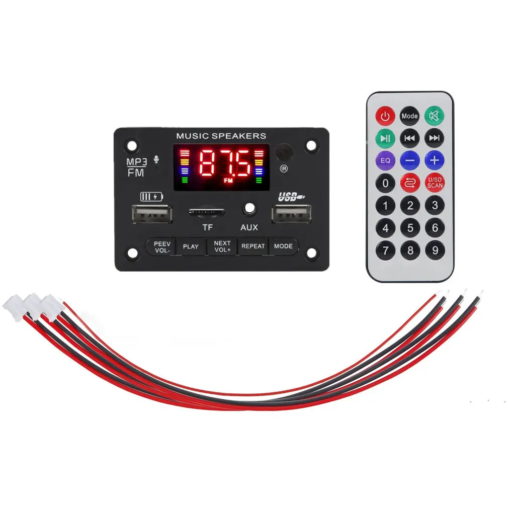 Decoder Board With Wireless JX-809BT 12V Wireless MP3 Decoder Board Color Screen With Recording Call Mainboard 
Decoder Board With Wireless JX-809BT 12V Wireless MP3 Decoder Board Color Screen With Recording Call Mainboard