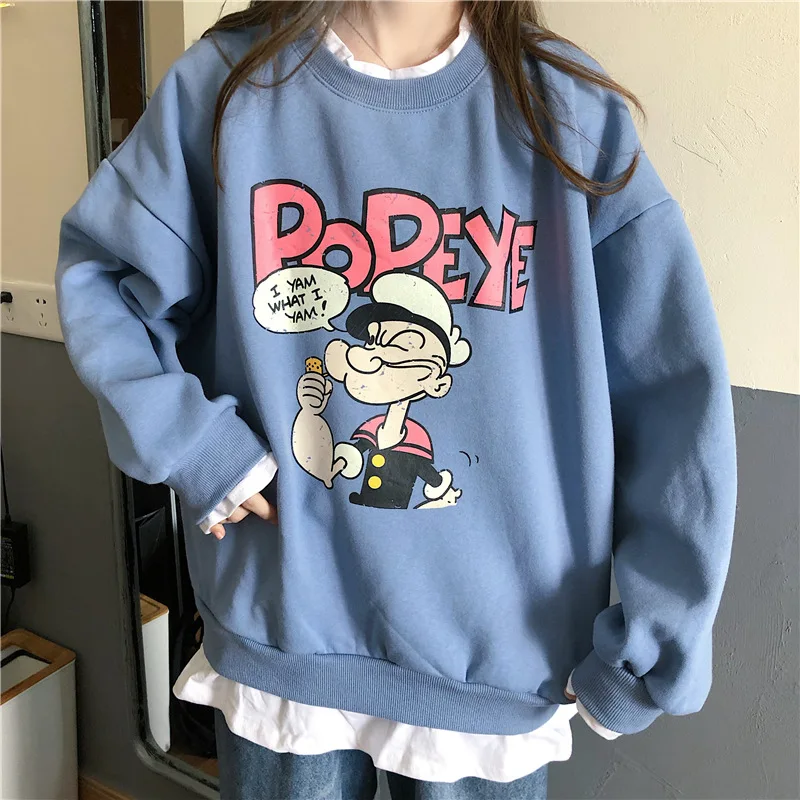 CN 2020 New Women Sweatshirt Spring Autumn Korean O Neck Cartoon Print Pullovers Loose Oversized Fleece Sweatshirt Women
CN 2020 New Women Sweatshirt Spring Autumn Korean O Neck Cartoon Print Pullovers Loose Oversized Fleece Sweatshirt Women