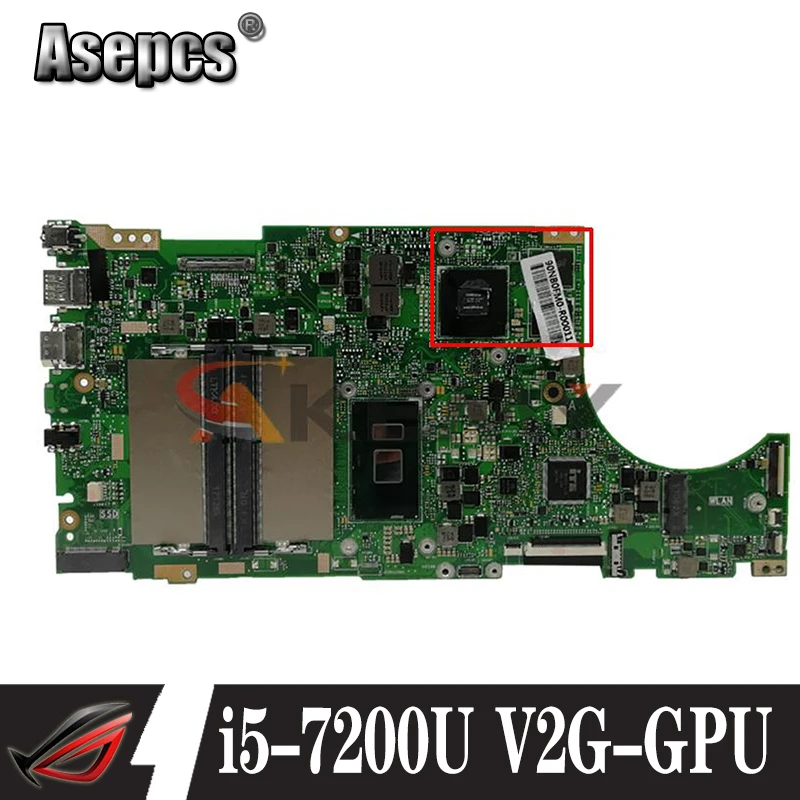 New MB X510UQ Motherboard For ASUS X510U X510UN X510UF X510UR X510URR X510UQR X510UN X510UFO Laotop Mainboard W/i5-7200U V2G-GPU
New MB X510UQ Motherboard For ASUS X510U X510UN X510UF X510UR X510URR X510UQR X510UN X510UFO Laotop Mainboard W/i5-7200U V2G-GPU