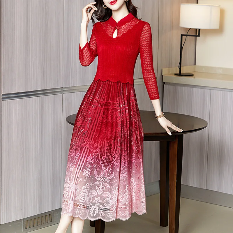 Pleated Dress 2021 New High End Women's Dress Spring Summer Gradient Chinese Style Dress
Pleated Dress 2021 New High End Women's Dress Spring Summer Gradient Chinese Style Dress