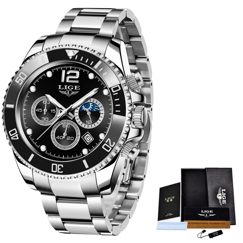 LIGE Top Brand Luxury Fashion Diver Men Watch Waterproof Date Clocks Sport Watches Mens Quartz Wristwatch 2021 Relogio Masculino
LIGE Top Brand Luxury Fashion Diver Men Watch Waterproof Date Clocks Sport Watches Mens Quartz Wristwatch 2021 Relogio Masculino