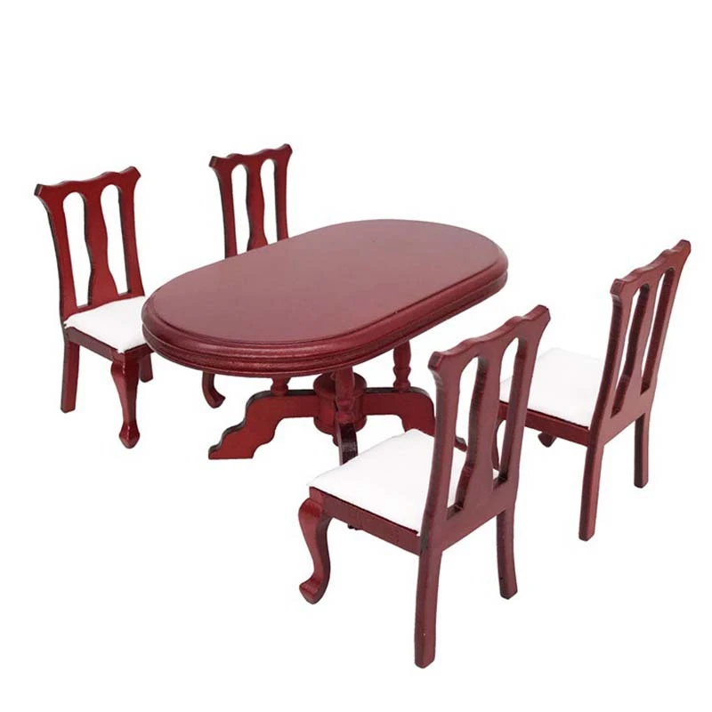 5Pcs/Set 1:12 Dollhouse Miniature Furniture Dining Table Chair Set Wooden Toy for Dollhouse Decorations and Accessories
5Pcs/Set 1:12 Dollhouse Miniature Furniture Dining Table Chair Set Wooden Toy for Dollhouse Decorations and Accessories
