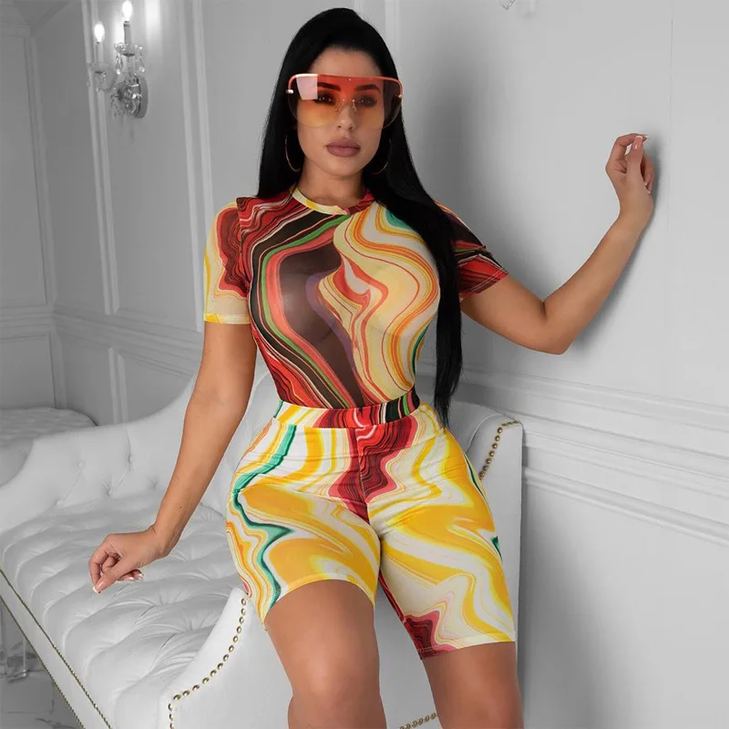 UVRCOS Women's Tracksuit Multi Printed Fashion Streetwear Sexy Skinny Two Piece Outfits Summer Crop Top Shorts Female Sweatsuit
UVRCOS Women's Tracksuit Multi Printed Fashion Streetwear Sexy Skinny Two Piece Outfits Summer Crop Top Shorts Female Sweatsuit