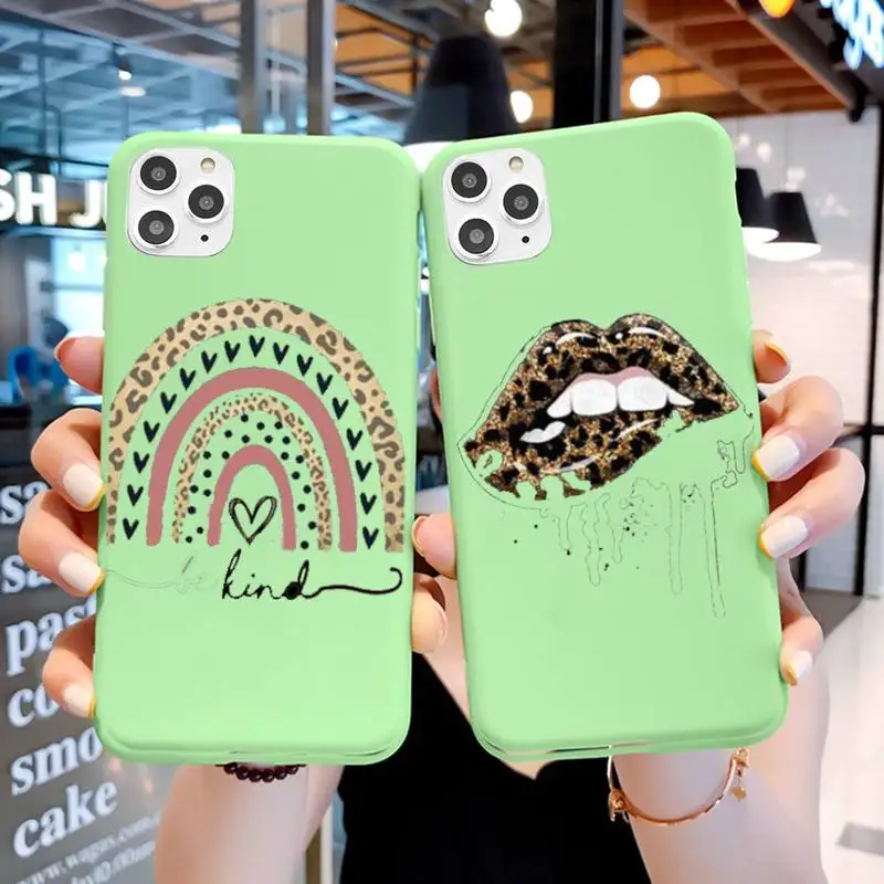 LOVE Leopard Phone Case For IPhone 6 6s 7 8 Plus X Xs Xr Xsmax 11 12 Pro Promax 12mini Candy Green Silicone Cover
LOVE Leopard Phone Case For IPhone 6 6s 7 8 Plus X Xs Xr Xsmax 11 12 Pro Promax 12mini Candy Green Silicone Cover