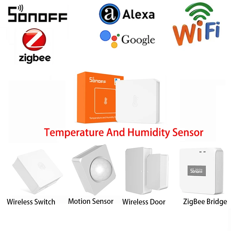 Умный датчик температуры и влажности SONOFF ZigBee, беспроводной переключатель, датчик двери через Alexa Google Home, SONOFF ZBBridge
Умный датчик температуры и влажности SONOFF ZigBee, беспроводной переключатель, датчик двери через Alexa Google Home, SONOFF ZBBridge