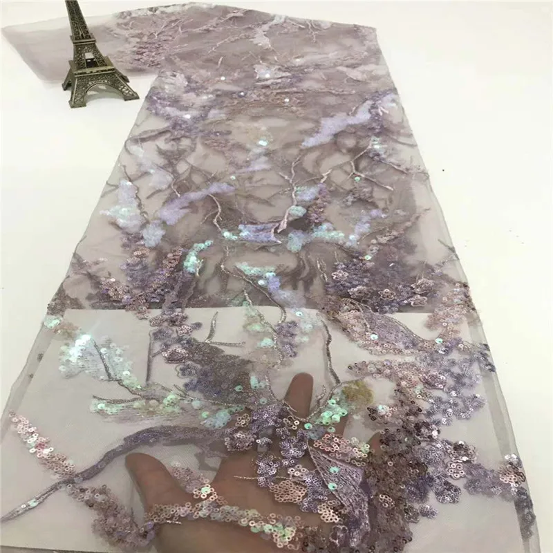 New Design High Quality African Sequins Lace Fabric Nigerian Mesh Lace Fabric French Tulle Lace Fabrics for Wedding FJ225-194 
New Design High Quality African Sequins Lace Fabric Nigerian Mesh Lace Fabric French Tulle Lace Fabrics for Wedding FJ225-194