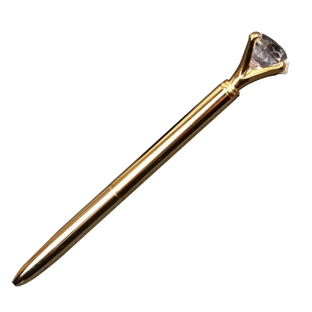 

Симпатичная Шариковая ручка с драгоценным камнем, металлическая шариковая ручка со стразами и кристаллами, красивый подарок, ручка, школьные и офисные принадлежности