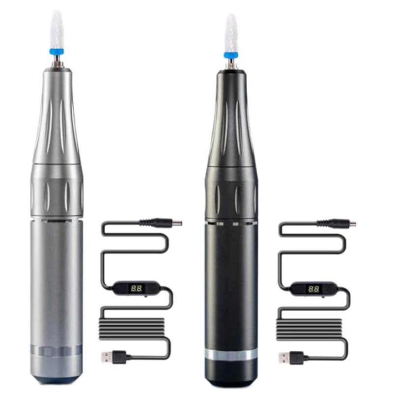 USB Nail Drill Machine 35000 RPM Portable Nail Drill Pen Apparatus for Manicure Nail Gel Polish with LED Display
USB Nail Drill Machine 35000 RPM Portable Nail Drill Pen Apparatus for Manicure Nail Gel Polish with LED Display
