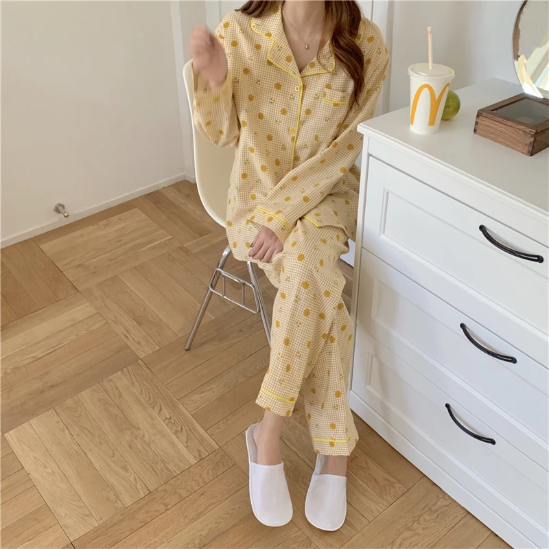 winter sanding pajamas set women home suit cute sweet plaid smiley single breasted cardigans pants homewear 2 piece set
winter sanding pajamas set women home suit cute sweet plaid smiley single breasted cardigans pants homewear 2 piece set