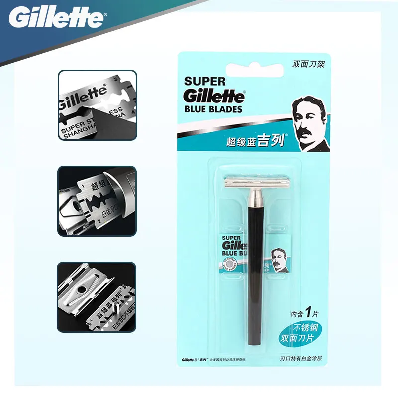 Мужские бритвенные лезвия Gillette, бритвенные станки с двойными краями, супер синяя машинка для бритья, бритва для безопасного бритья
Мужские бритвенные лезвия Gillette, бритвенные станки с двойными краями, супер синяя машинка для бритья, бритва для безопасного бритья