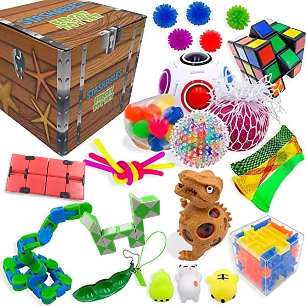 20pcs/22pcs Pack Fidget Sensory Toy Set Stress Relief Autism Anxiety Toy Relief Stress Pop Bubble Fidget Toys For Kids Adults
20pcs/22pcs Pack Fidget Sensory Toy Set Stress Relief Autism Anxiety Toy Relief Stress Pop Bubble Fidget Toys For Kids Adults