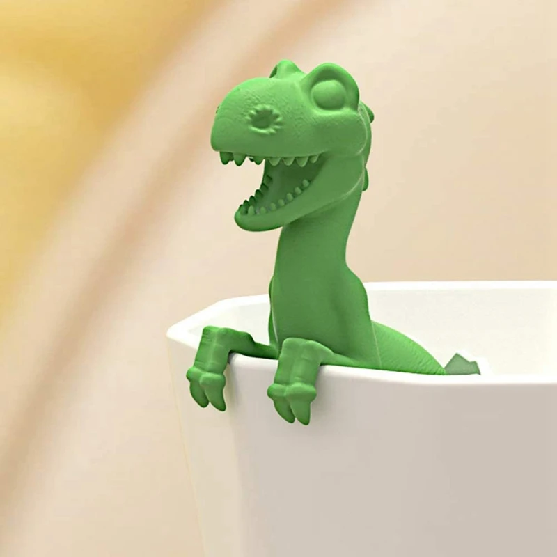 2X Tea Infuser Dinosaur &amp Eggshell Filter Diffuser Loose Silicone Strainer Yellow Green | Дом и сад