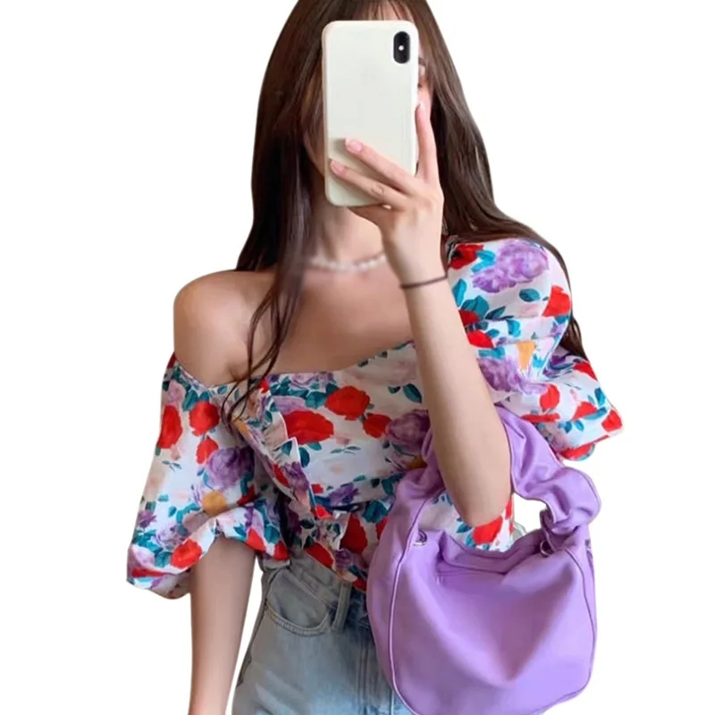 Floral Bubble Sleeve French Short Sleeve Square Collar Shirt Women's Summer Design Blouses
Floral Bubble Sleeve French Short Sleeve Square Collar Shirt Women's Summer Design Blouses