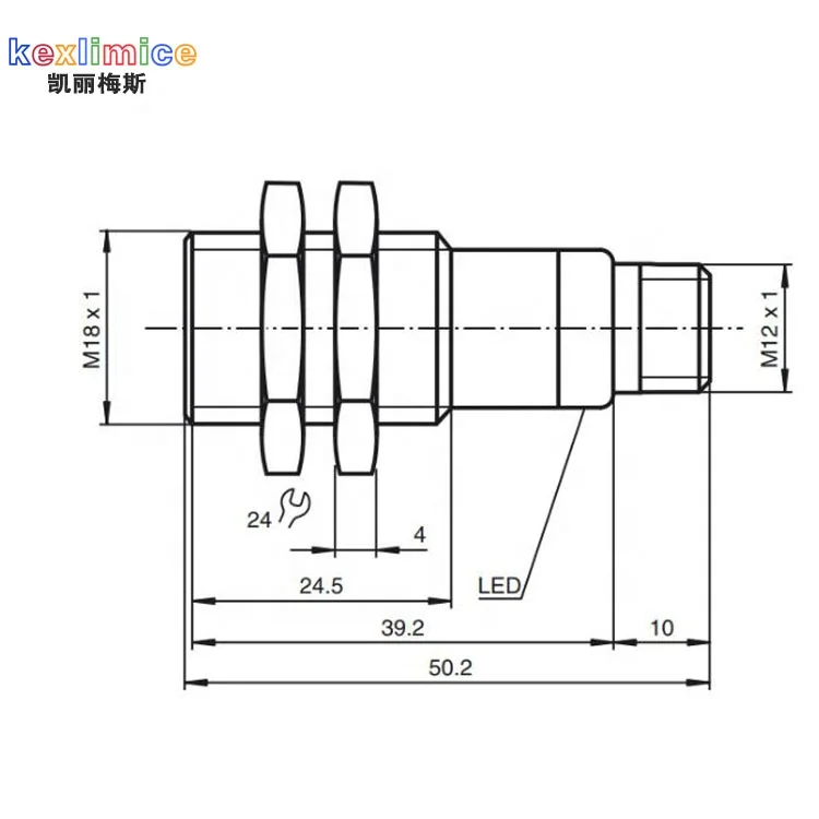 UB800-18GM40-E4-V1 800mm M18 ultrasonic proximity sensor