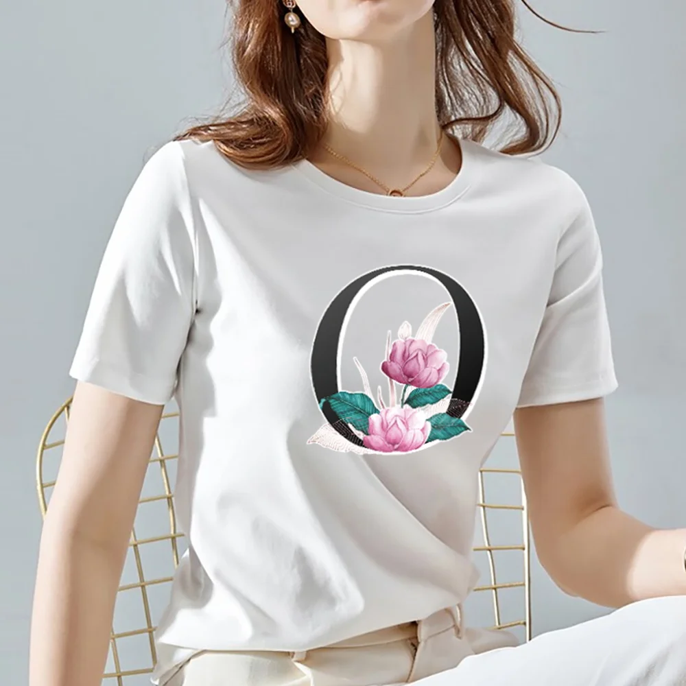 New Women's White T-shirt 26 English Letter Printing Ladies O-neck T-shirt Street Fashion Slim Home Wear Casual Women's Top
New Women's White T-shirt 26 English Letter Printing Ladies O-neck T-shirt Street Fashion Slim Home Wear Casual Women's Top