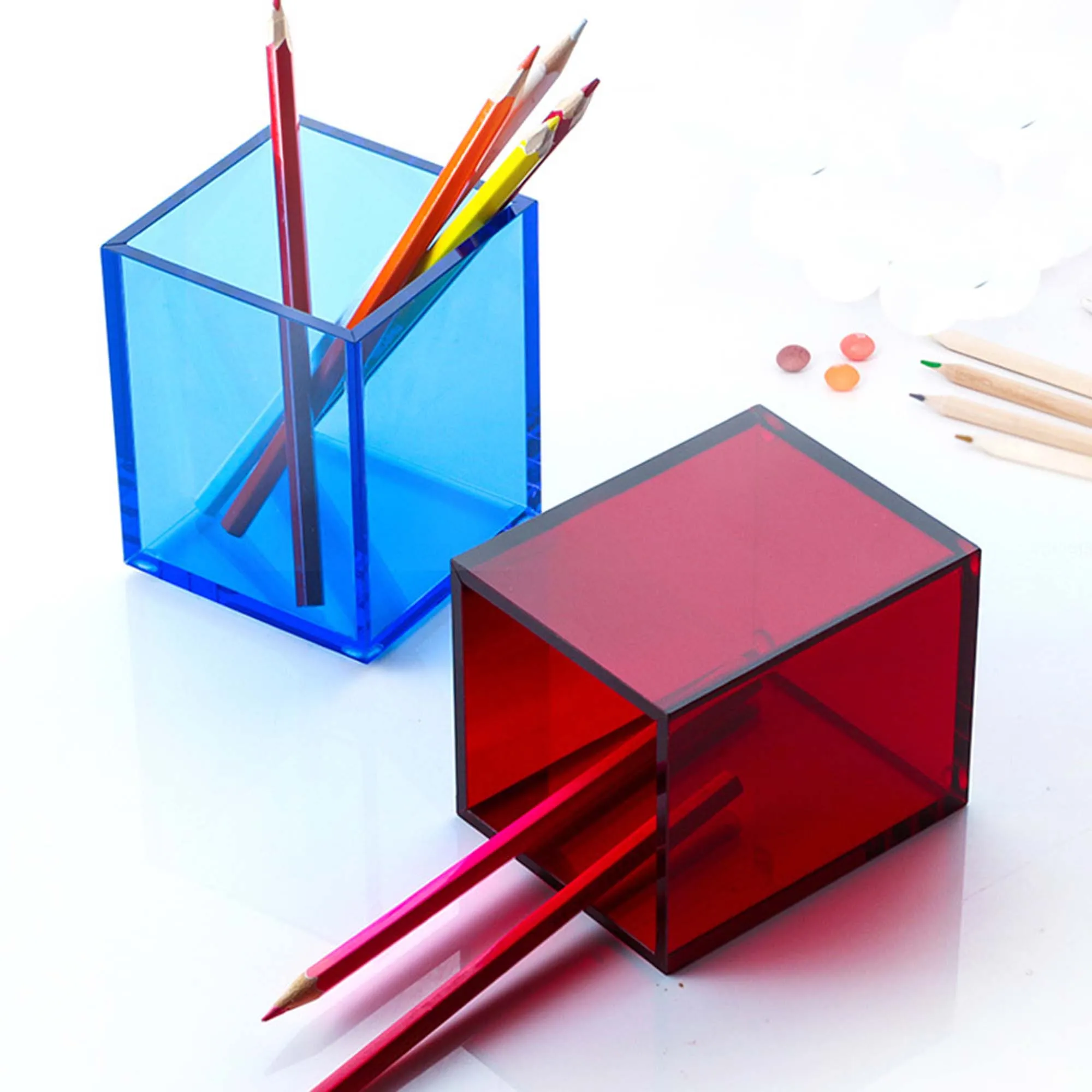 Simple Storage Box Creative Fashion Acrylic High-End Office Business Color Pen Holder
Simple Storage Box Creative Fashion Acrylic High-End Office Business Color Pen Holder