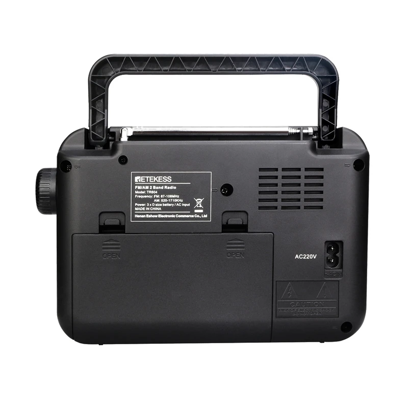 TR604 Portable Full-Band Radio, Portable FM/AM Radio with Speaker, 3.5mm Earphone(EU Plug)
TR604 Portable Full-Band Radio, Portable FM/AM Radio with Speaker, 3.5mm Earphone(EU Plug)
