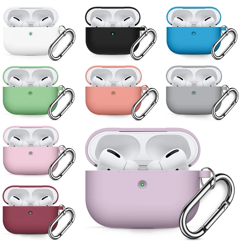 TPU Silicone Cover For Airpods Pro Case Wireless Bluetooth headset Cover For AirPods Pro Anti-fall Earphone Cover With Carabiner
TPU Silicone Cover For Airpods Pro Case Wireless Bluetooth headset Cover For AirPods Pro Anti-fall Earphone Cover With Carabiner