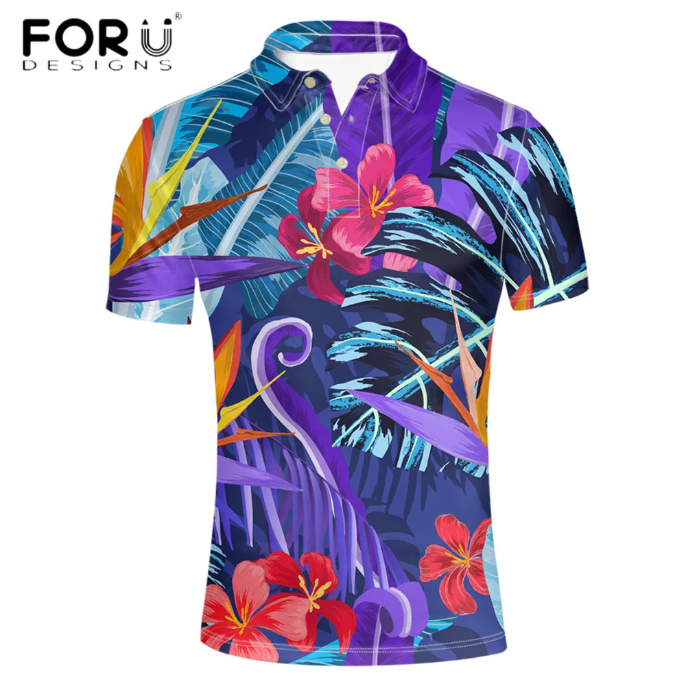 FORUDESIGNS Summer Men's Breathable Beach Clothes Hawaiian Style Flower Printing Gym Casual Sport Tees Camisas Masculina
FORUDESIGNS Summer Men's Breathable Beach Clothes Hawaiian Style Flower Printing Gym Casual Sport Tees Camisas Masculina