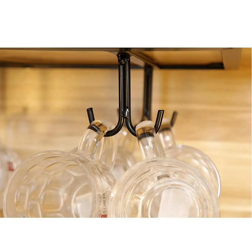 Железная вешалка для бара кухни стеклянных чашек кофейных магазинных полок