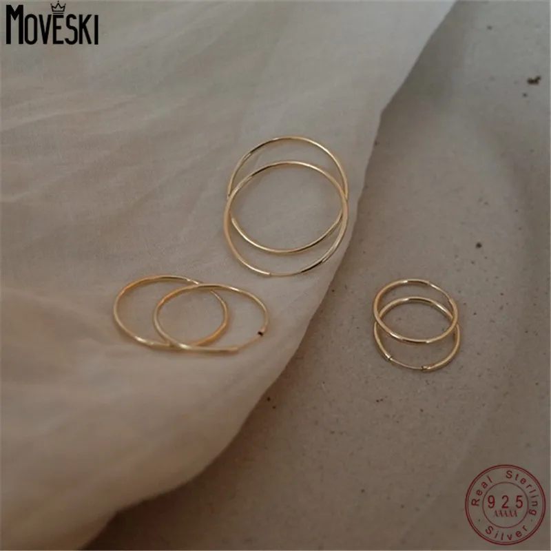 MOVESKI Real 925 Sterling Silver Plating 14K Gold Classic Hoop Earrings Luxury Fashion Jewelry For Women Wedding Gift
MOVESKI Real 925 Sterling Silver Plating 14K Gold Classic Hoop Earrings Luxury Fashion Jewelry For Women Wedding Gift