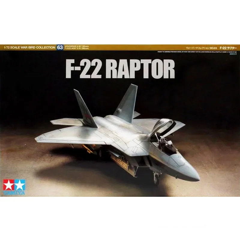 Original Tamiya Plastic War Intelligence Assembly Model 1/72 US F-22 Raptor Fighter Toy Collection
Original Tamiya Plastic War Intelligence Assembly Model 1/72 US F-22 Raptor Fighter Toy Collection