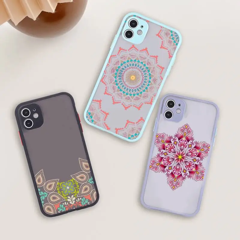Mandala Lace Flower Phone Case For iPhone 12 11 Mini Pro XR XS Max 7 8 Plus X Matte transparent blue Back Cover
Mandala Lace Flower Phone Case For iPhone 12 11 Mini Pro XR XS Max 7 8 Plus X Matte transparent blue Back Cover