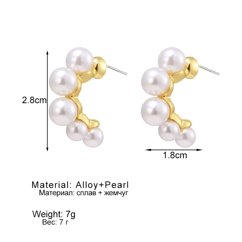 Elegant Celebrity Metal Inlaid Pearl Earrings For Woman Fashion Jewelry 2020 New Luxury Wedding Party Girl's Unusual Earrings
Elegant Celebrity Metal Inlaid Pearl Earrings For Woman Fashion Jewelry 2020 New Luxury Wedding Party Girl's Unusual Earrings