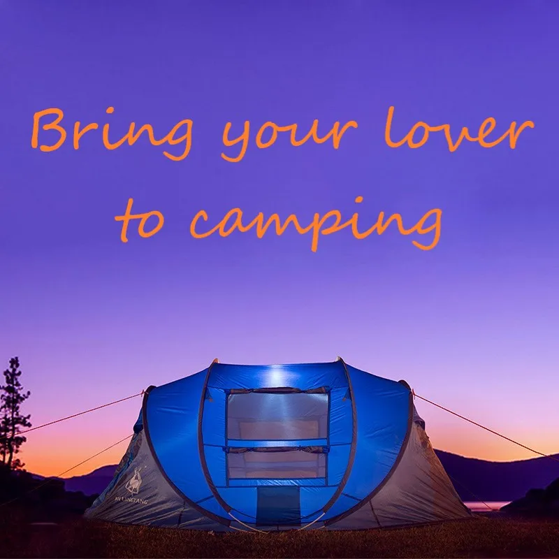 Outdoor camping tent 3-4 people family version automatic tent double thick rainproof camping tent camping equipment 
Outdoor camping tent 3-4 people family version automatic tent double thick rainproof camping tent camping equipment