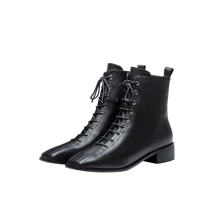 MLJUESE 2021 women ankle boots Cow leather zipper winter short plush square toe high heels female boots size 39
MLJUESE 2021 women ankle boots Cow leather zipper winter short plush square toe high heels female boots size 39