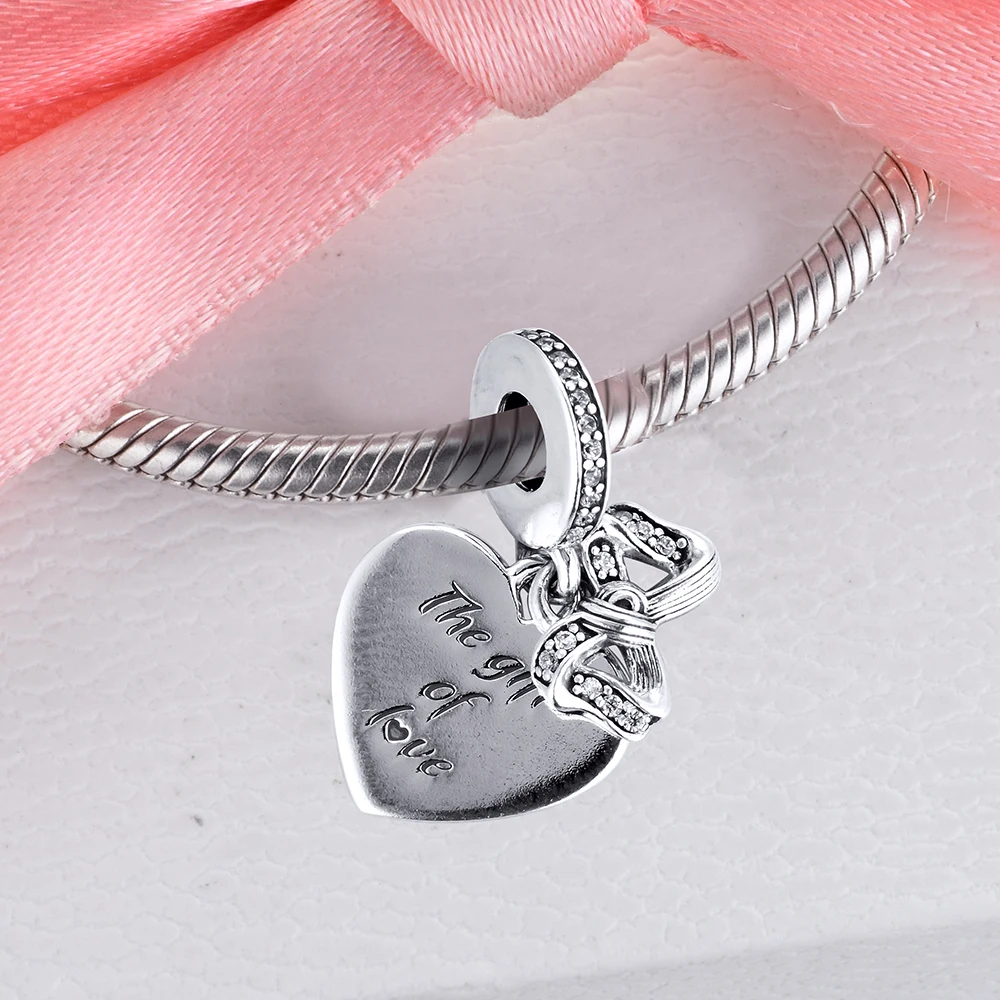 Bow Love Heart Dangle Charm Christmas Gift Family Jewelry Components 100% Real S925 Sterling Silver Charms for Jewelry Making
Bow Love Heart Dangle Charm Christmas Gift Family Jewelry Components 100% Real S925 Sterling Silver Charms for Jewelry Making