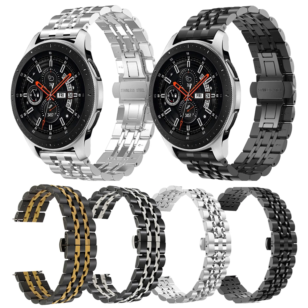 Ремешок металлический для Samsung Gear S3 Classic/Frontier/Galaxy Watch 46 мм 42 мм/Active 2 Active сменный