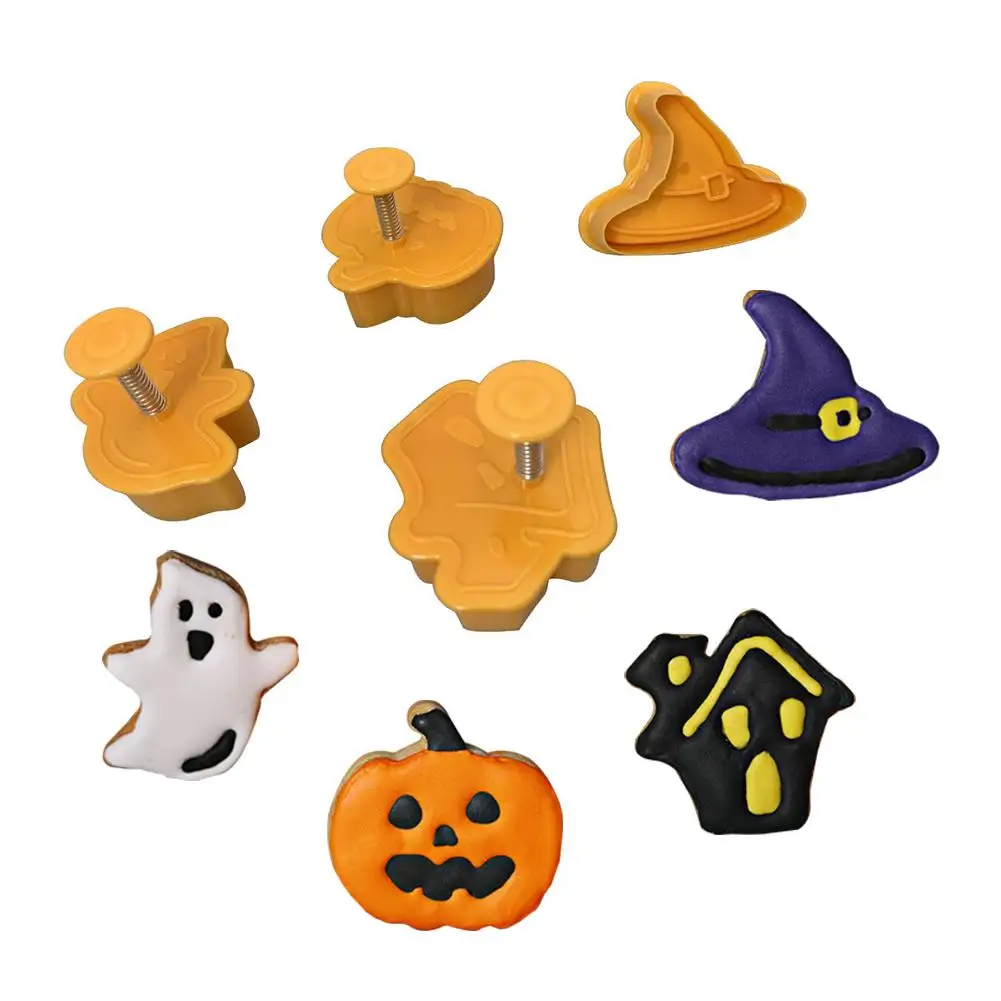 Baking Mold 4pcs Halloween Diy Cake Decorative Plastic Cake Dry Cutting Mold Made Of Abs Material Bakeware For Kitchen
Baking Mold 4pcs Halloween Diy Cake Decorative Plastic Cake Dry Cutting Mold Made Of Abs Material Bakeware For Kitchen
